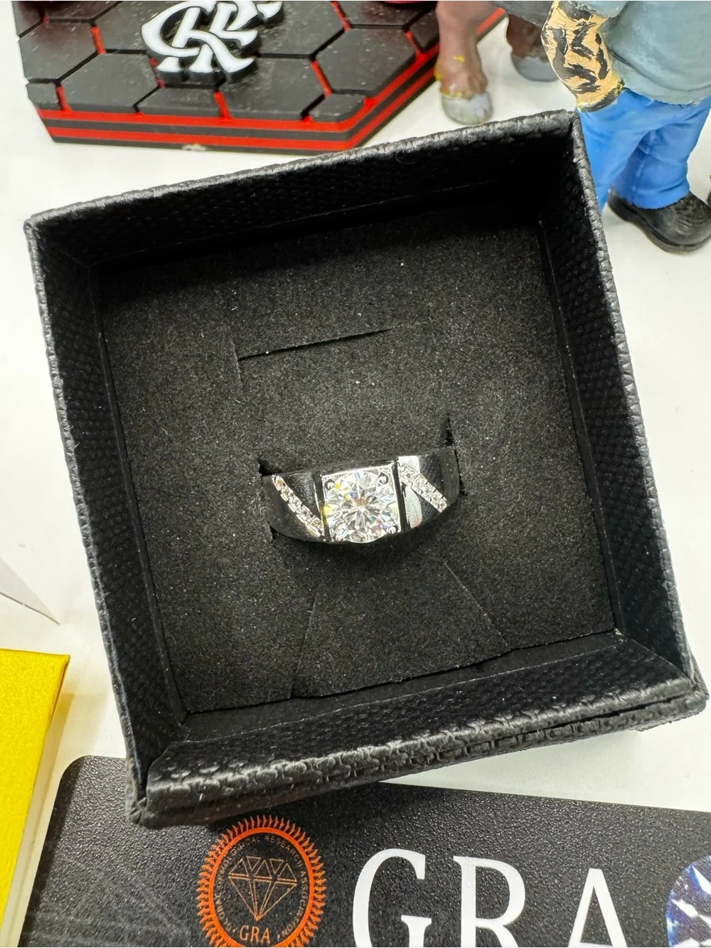 Moissanite Men's Ring - White (D Color)